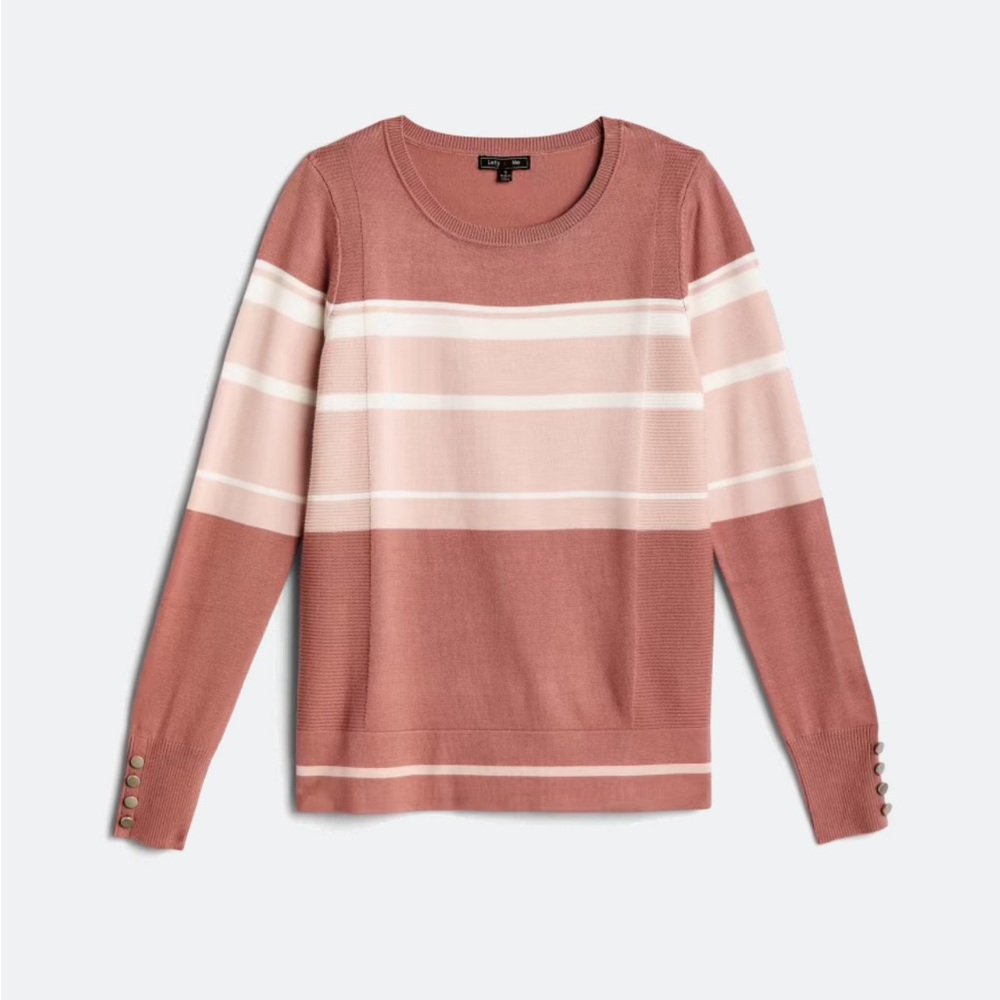 NWT Lety & Me Elsie Side-Ribbed Sweater